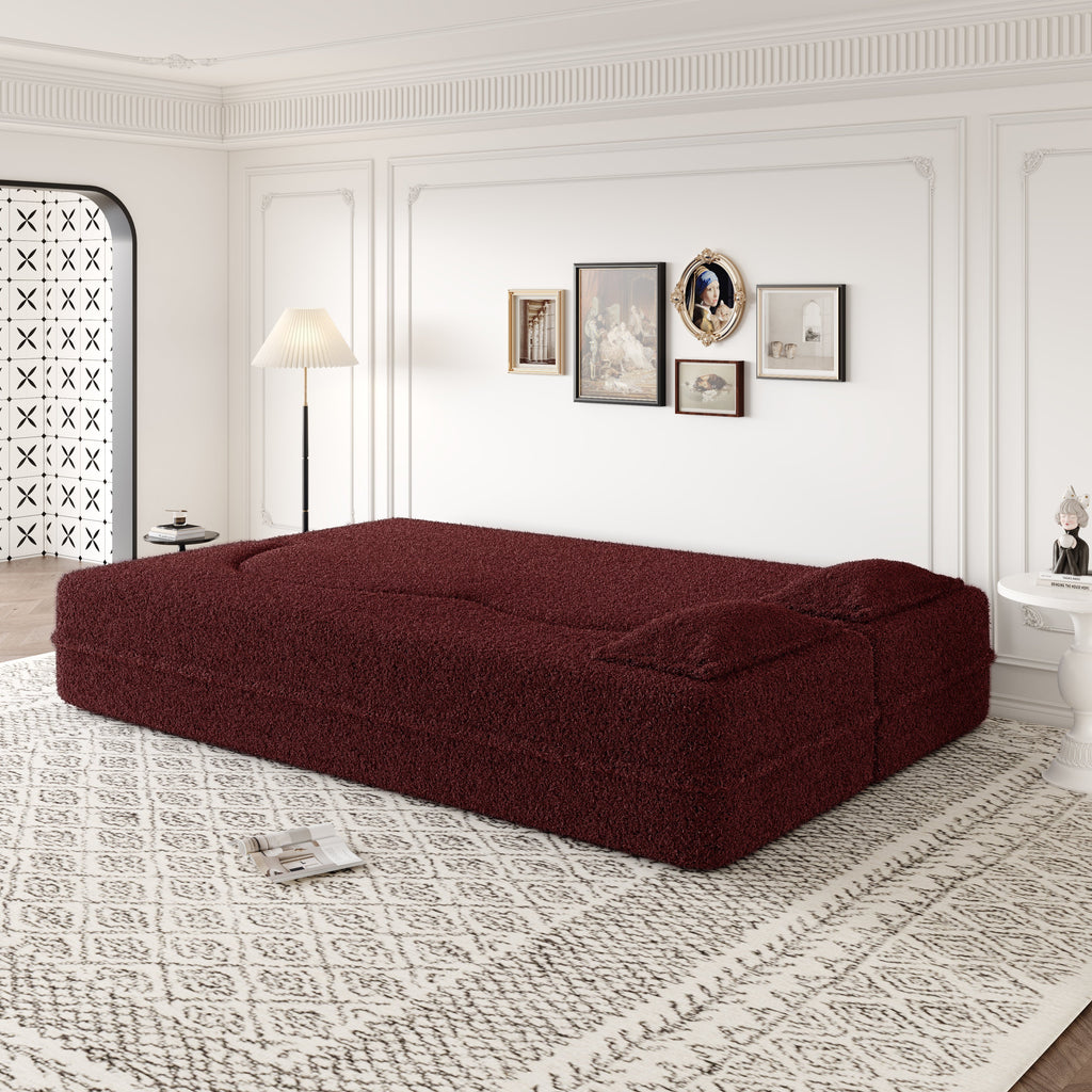 Modern Floor Sofa with 2 Pillows