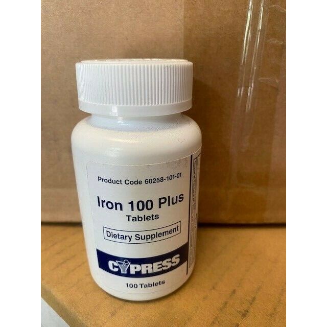 Cypress Iron 100 Plus – High Potency Iron Supplement with Vitamin C & B-Complex