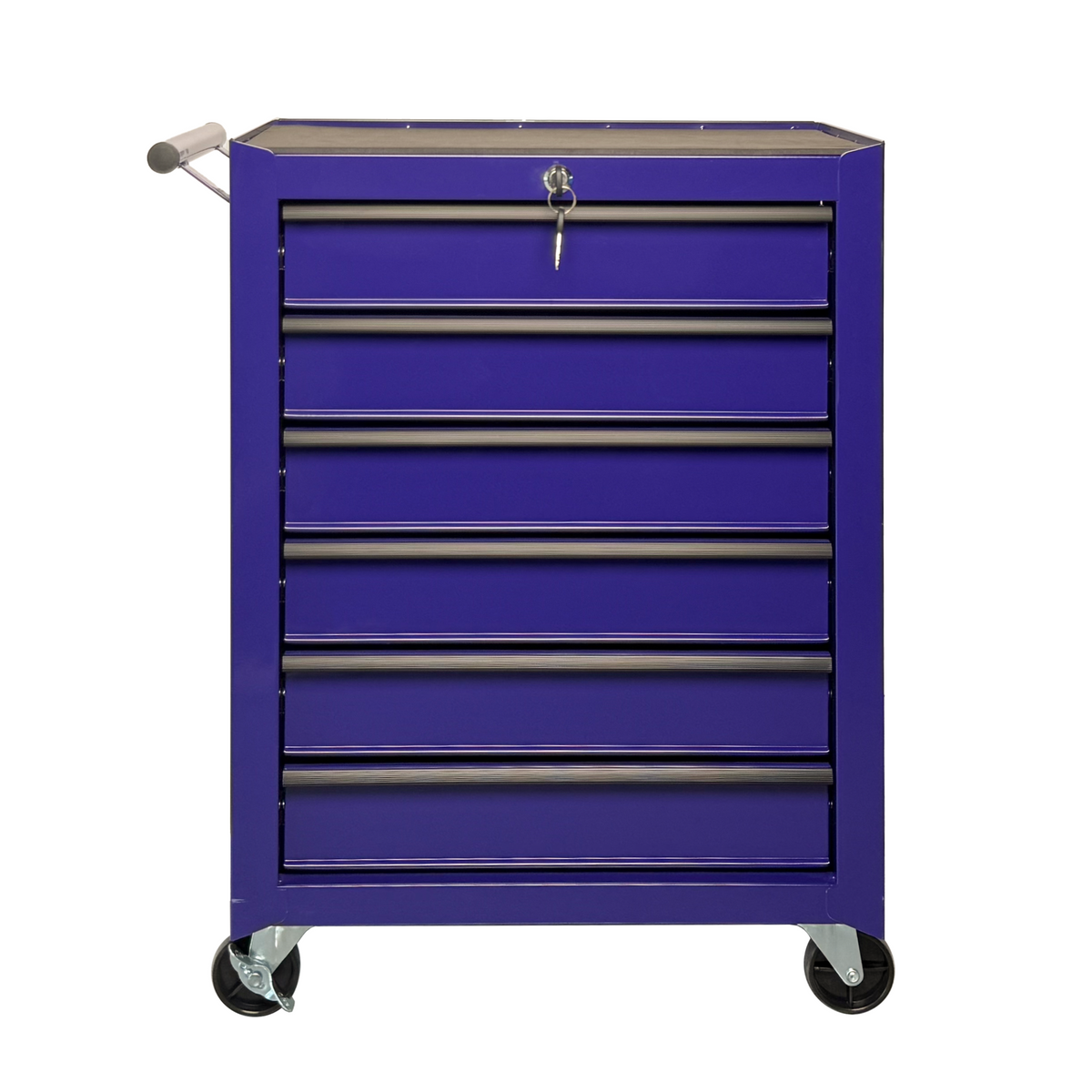 Rolling Metal Tool Chest with 6 Drawers - Purple
