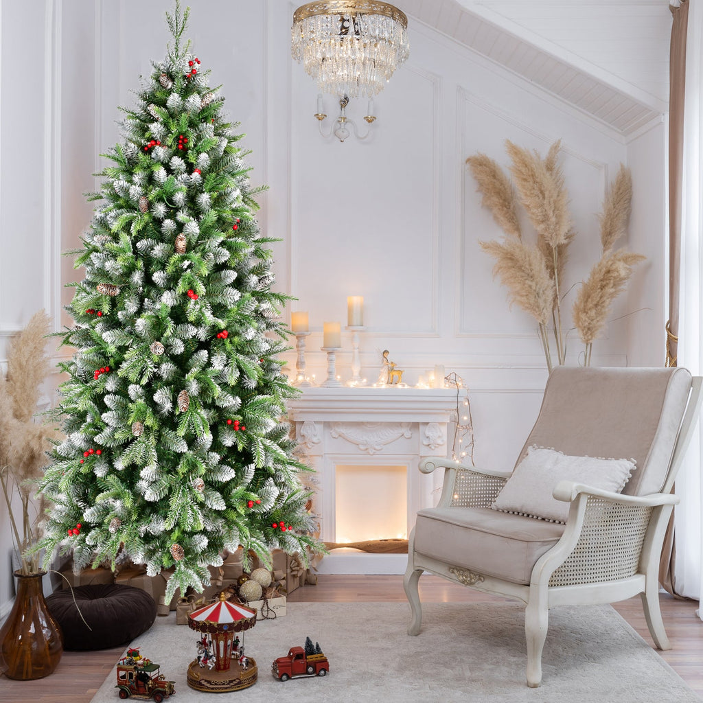 6ft Pre-Lit Artificial Christmas Tree with 380 Warm White Lights
