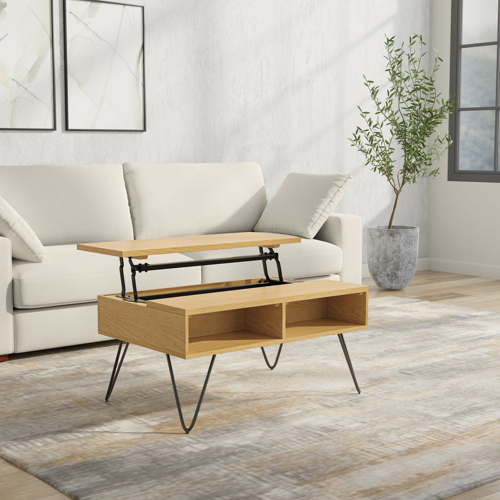 Hunter 36 Inch Wide Solid Wood Small Lift Top Coffee Table