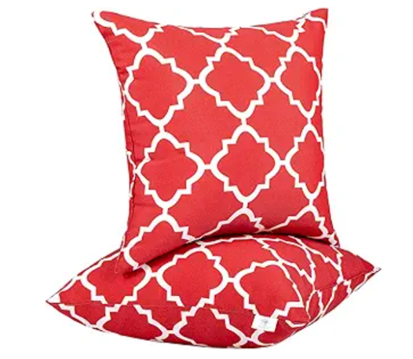 2 Pack Outdoor Throw Pillows, Waterproof & Fade-Resistant