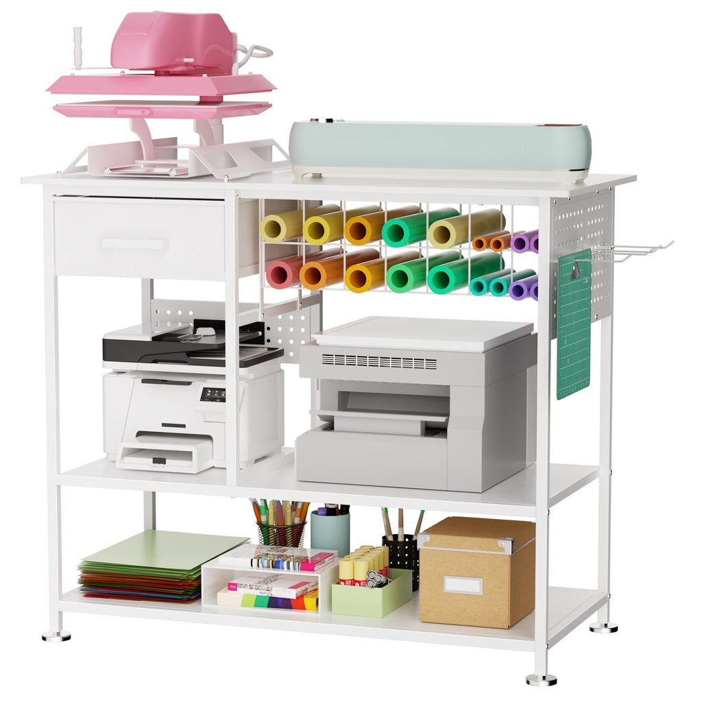 Large Heat Press Table with Charging Station