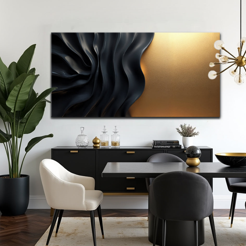 Black And Gold Minimalist Abstract XIII
