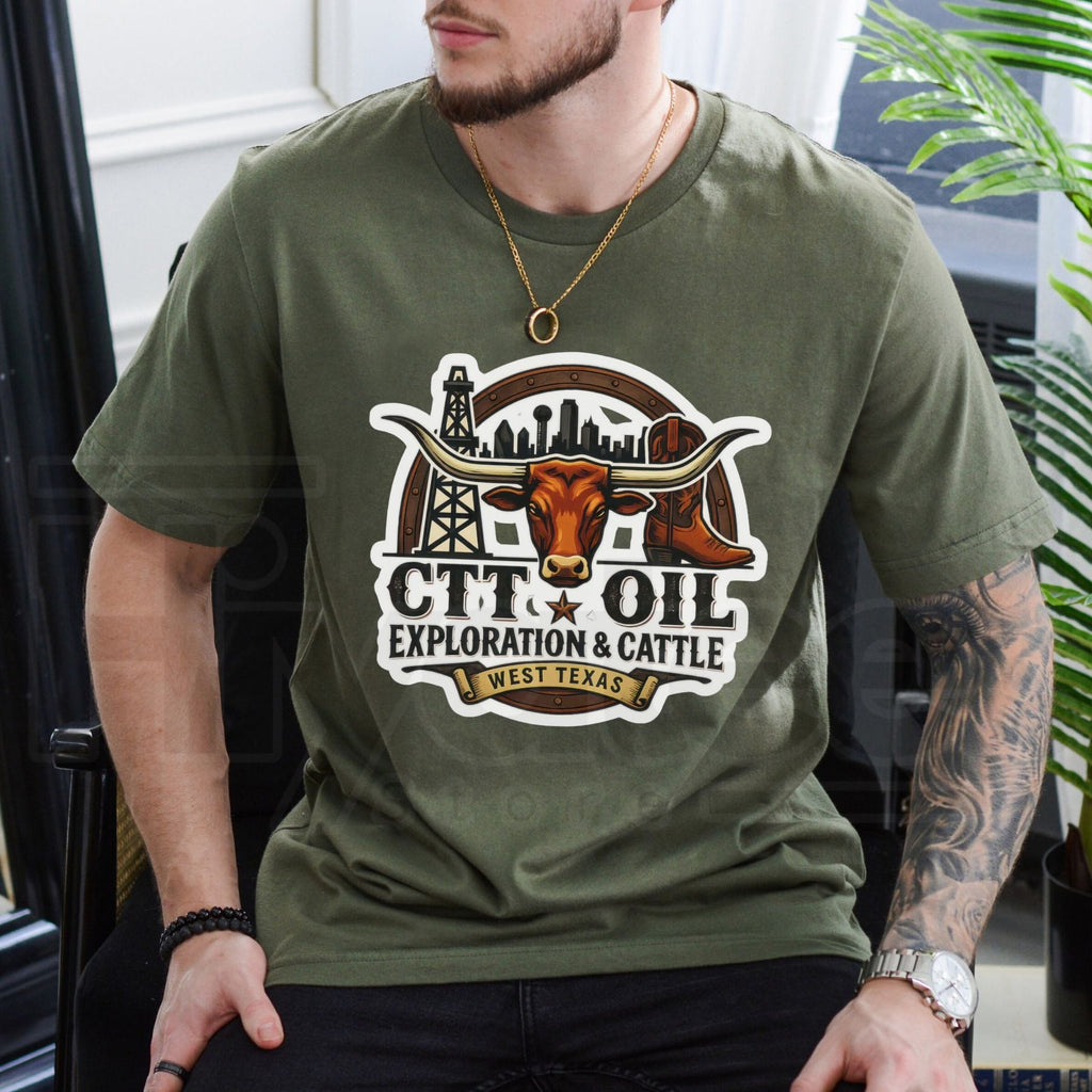 CTT Oil Exploration & Cattle T-Shirt – West Texas Oilfield & Ranching Tee
