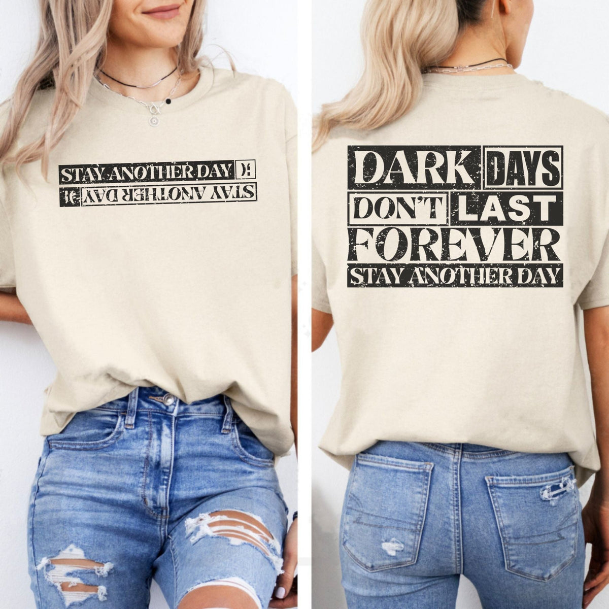 Mental Health Awareness Shirt - "S.A.D. Stay Another Day" Supportive Tee, Unisex Comfort Fit