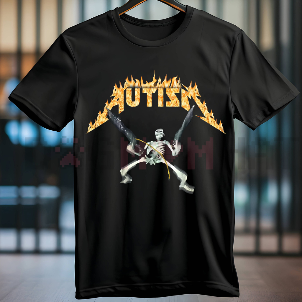 Autism Skeleton Meme Funny T-Shirt