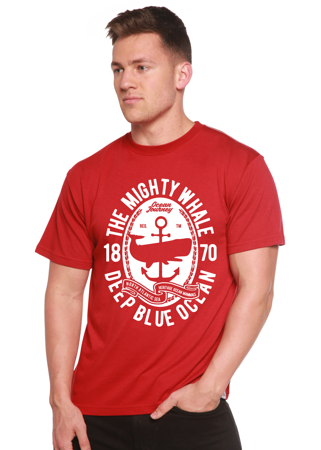 The Mighty Spun Bamboo® Men's Bamboo Viscose/Organic Cotton Short Sleeve Graphic T-Shirt
