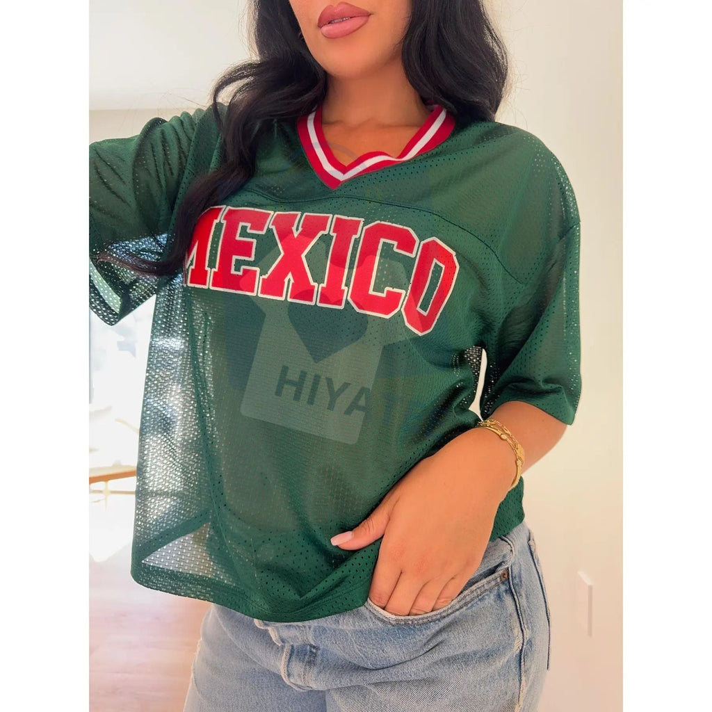 Mexico Dark Green Jersey – Classic Streetwear Style Tee | Unisex Mesh