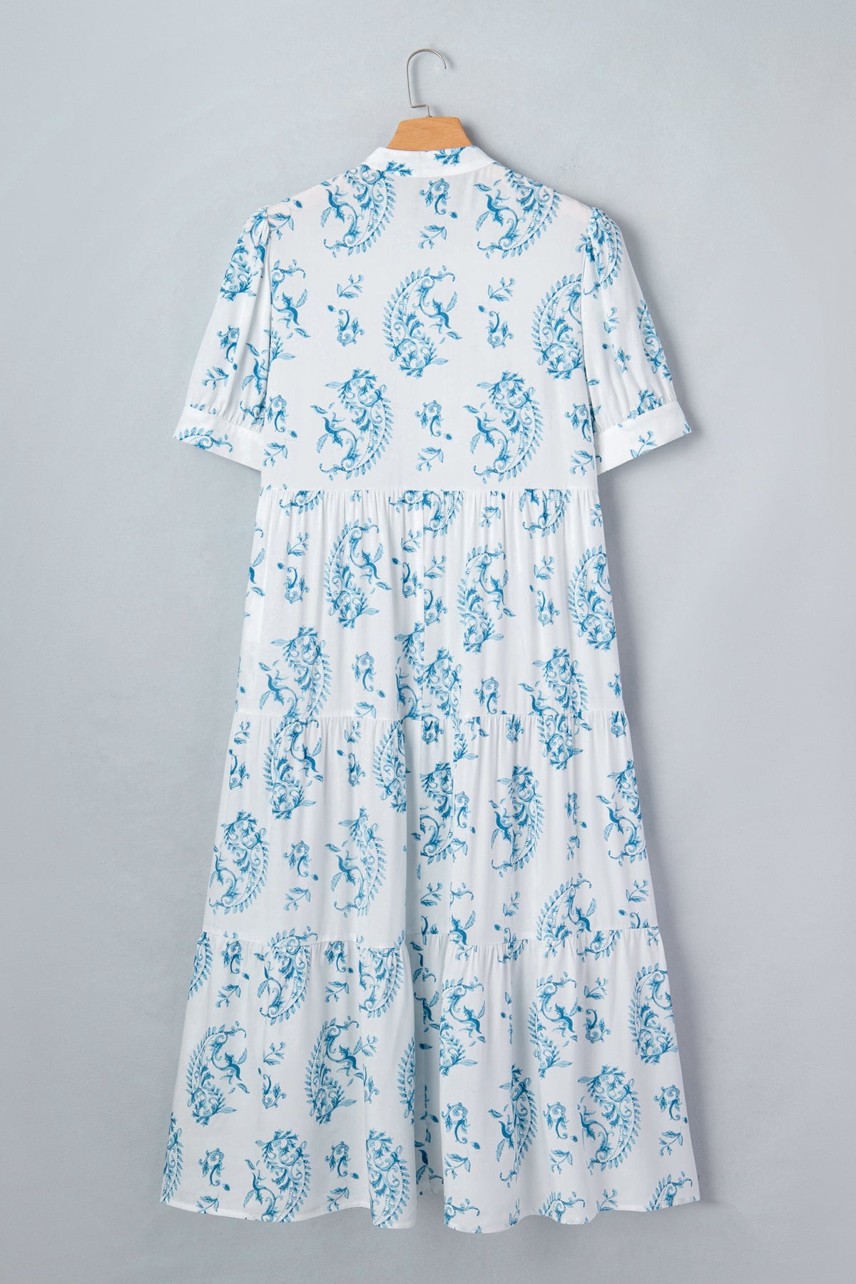 Plus Size Floral Paisley Tiered Maxi Dress