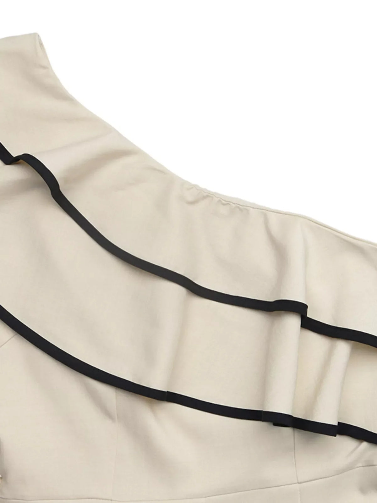 Ruffle One-Shoulder Wide Leg Jumpsuit