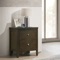 Clement Dark Cocoa 2-Drawer Nightstand Bedside Table