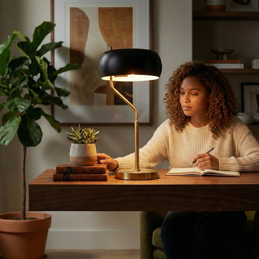 Small Minimalist Wooden Table Lamp