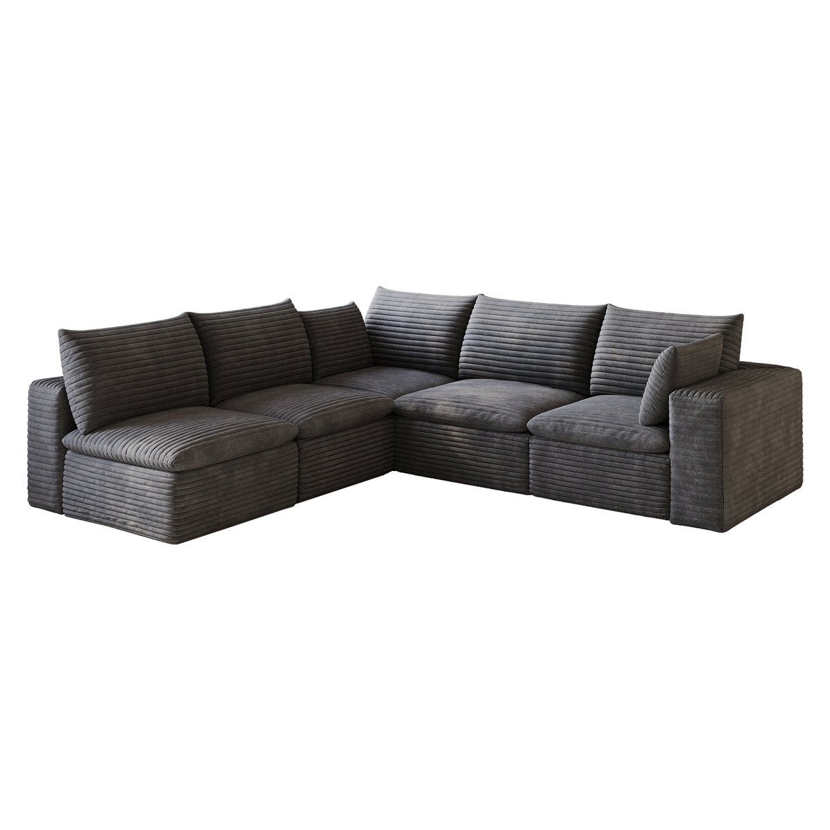 Cloud Sofa - Corduroy Fabric Deep Seat Couch