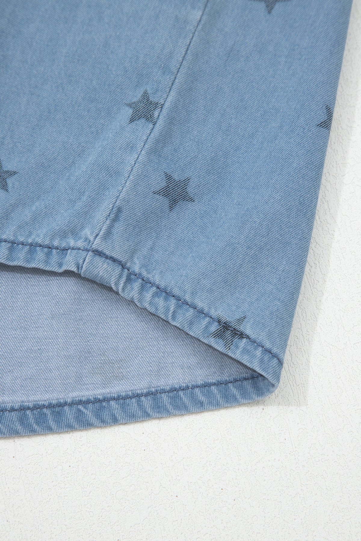 Star Denim Double Chest Pocket Short Sleeve Shirt