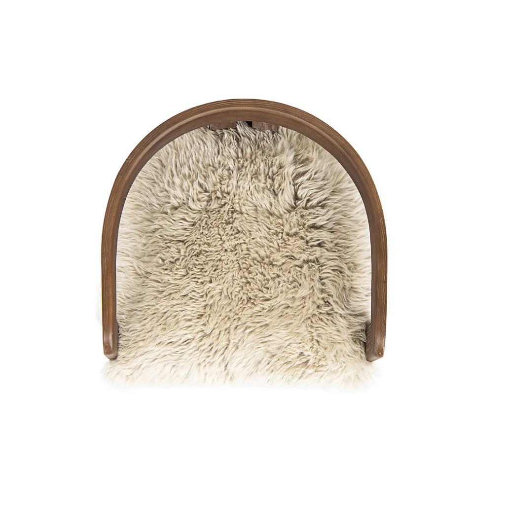 Millwick 26.5" Low Back Genuine Fur Stool