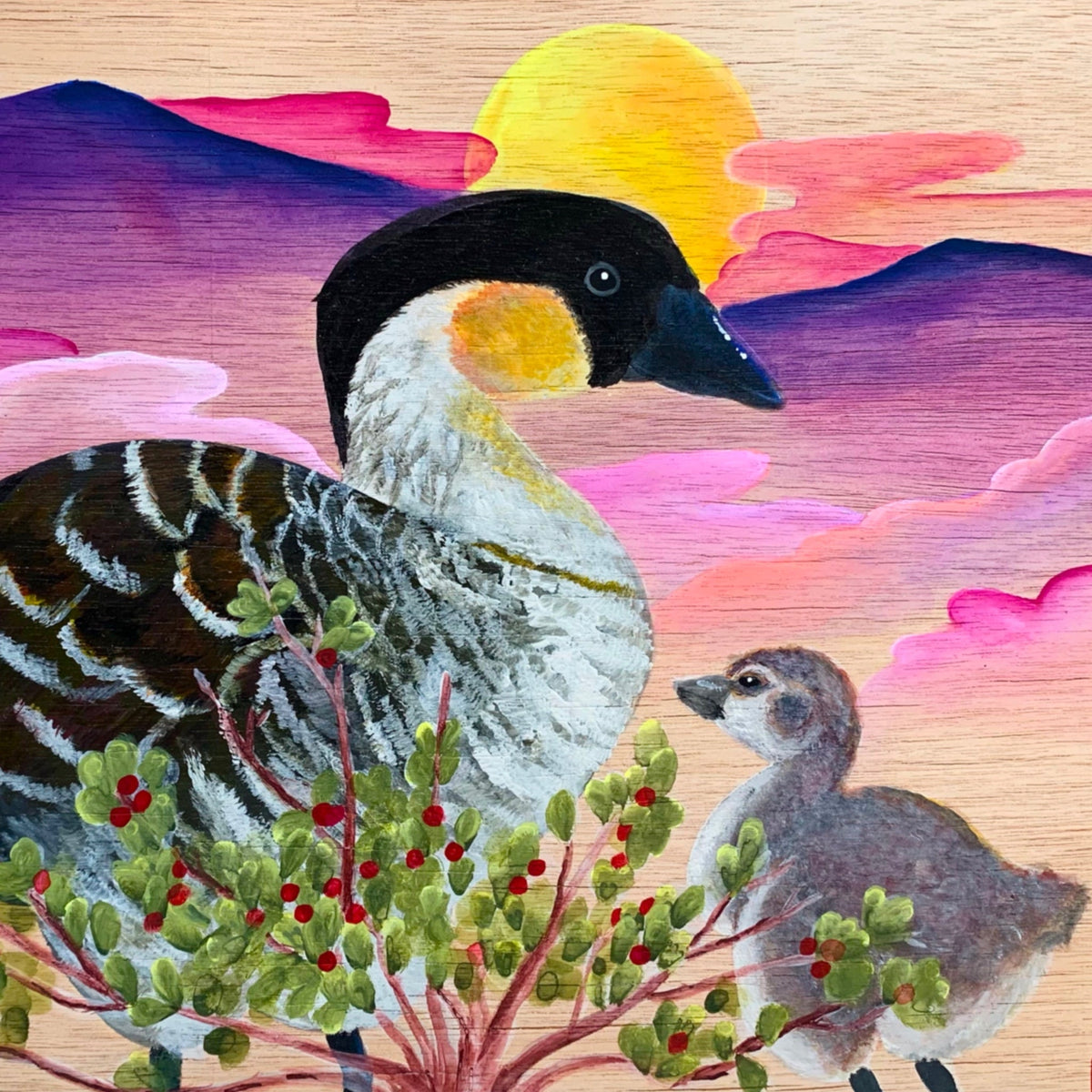 Nēnē & Ohelo Sticker