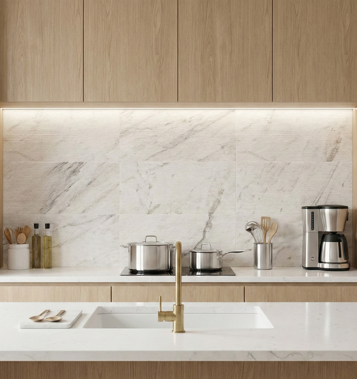 12x24 White Marble for Wall Décor