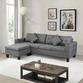 Modern L Shape Sectional Sofa Set with Chaise Lounge