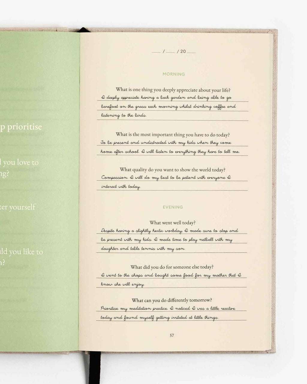 The Three Question Journal - Linen