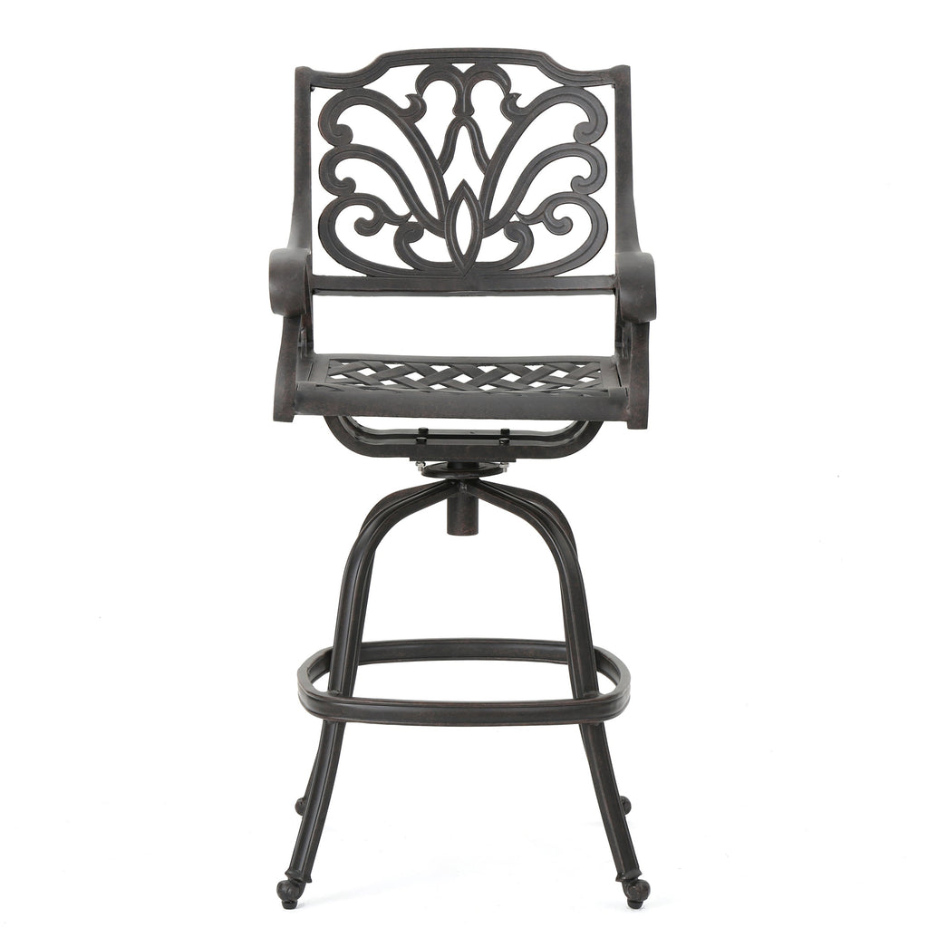 Cast Aluminium Swivel Bar Stool