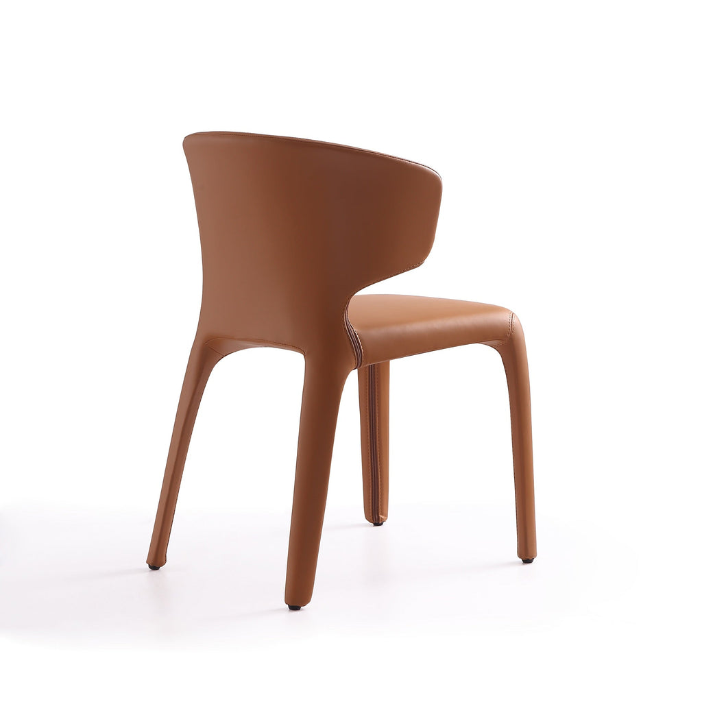 Conrad Upholstered Dining Chair in Saddle