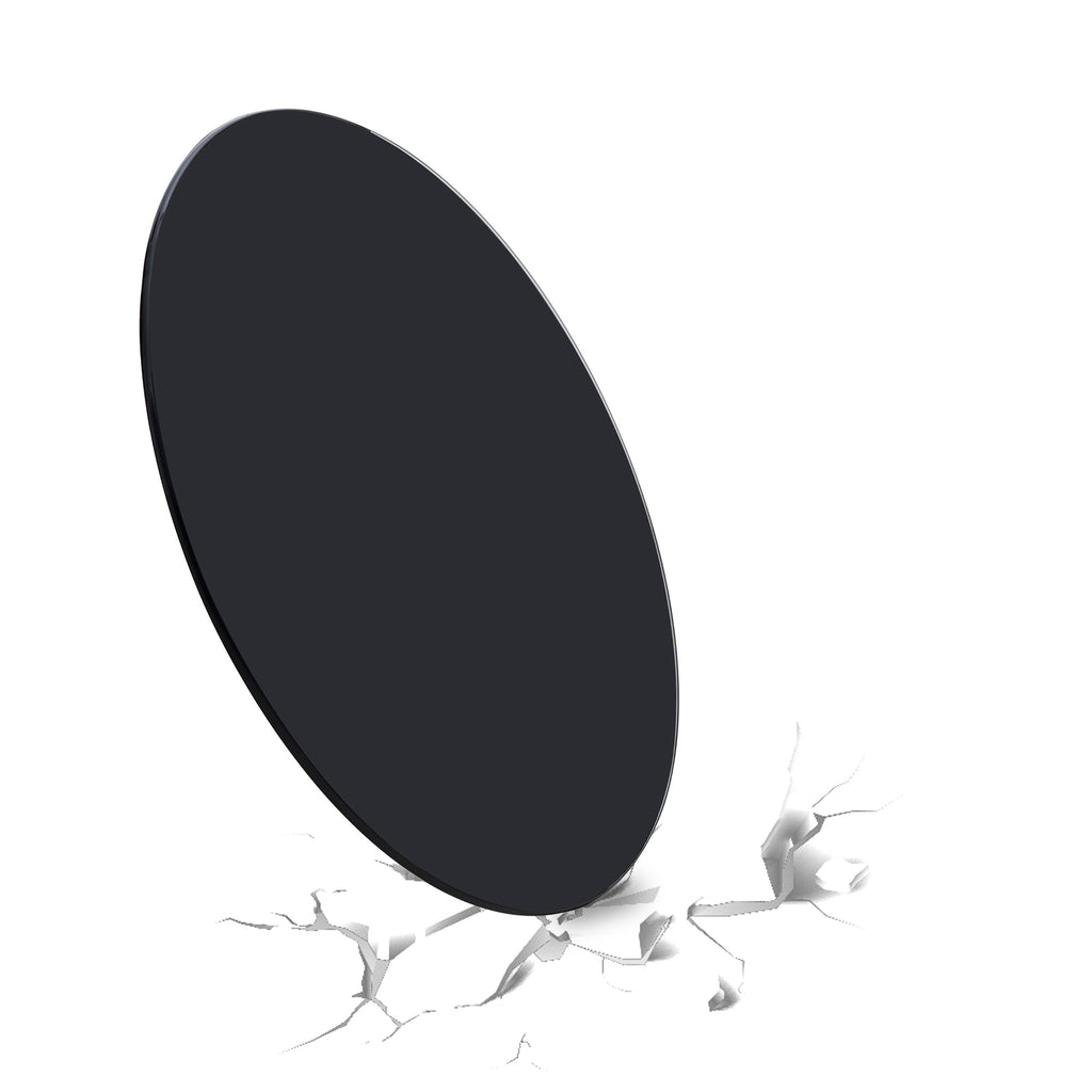 Black Tempered Glass Table Top - 39.3 Inch Round