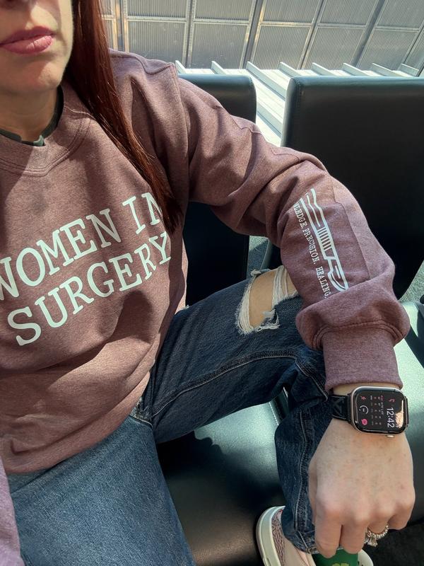 Women in Surgery Crewneck Sweatshirt – Scalpel Design Medical Apparel