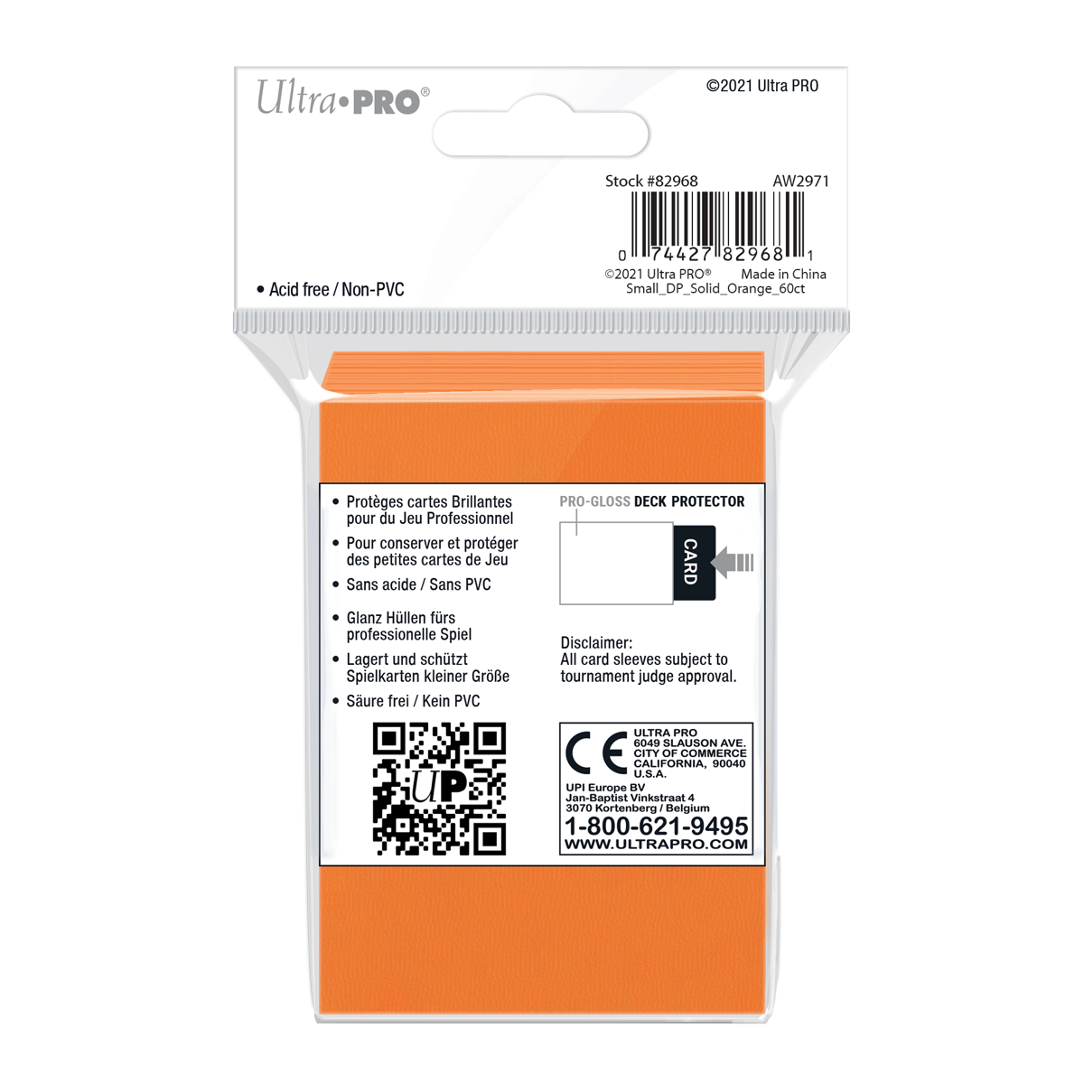 Ultra PRO: Small 60ct Sleeves - PRO-Gloss (Orange)