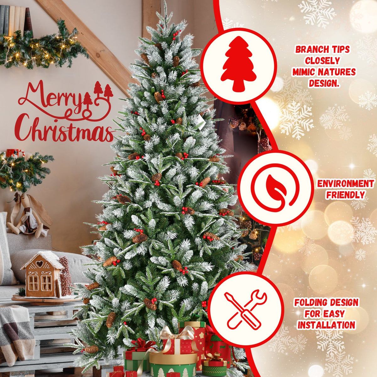 5FT Christmas Tree with 1131 Tips