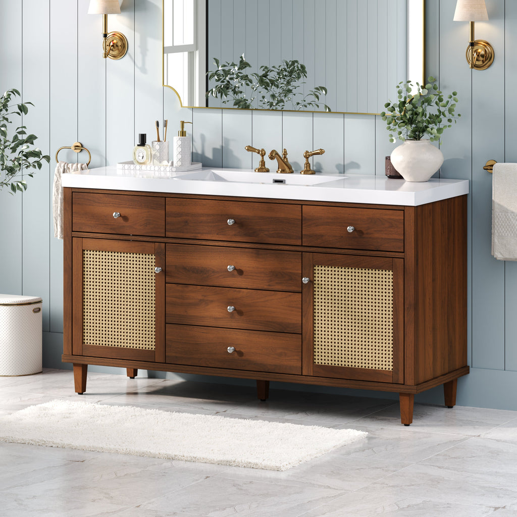 60" Bathroom Vanity with SMC Sink