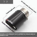 Carbon Fiber Stainless Steel Car Exhaust Pipe Modification