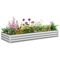 Outsunny 95" Galvanized Raised Garden Bed
