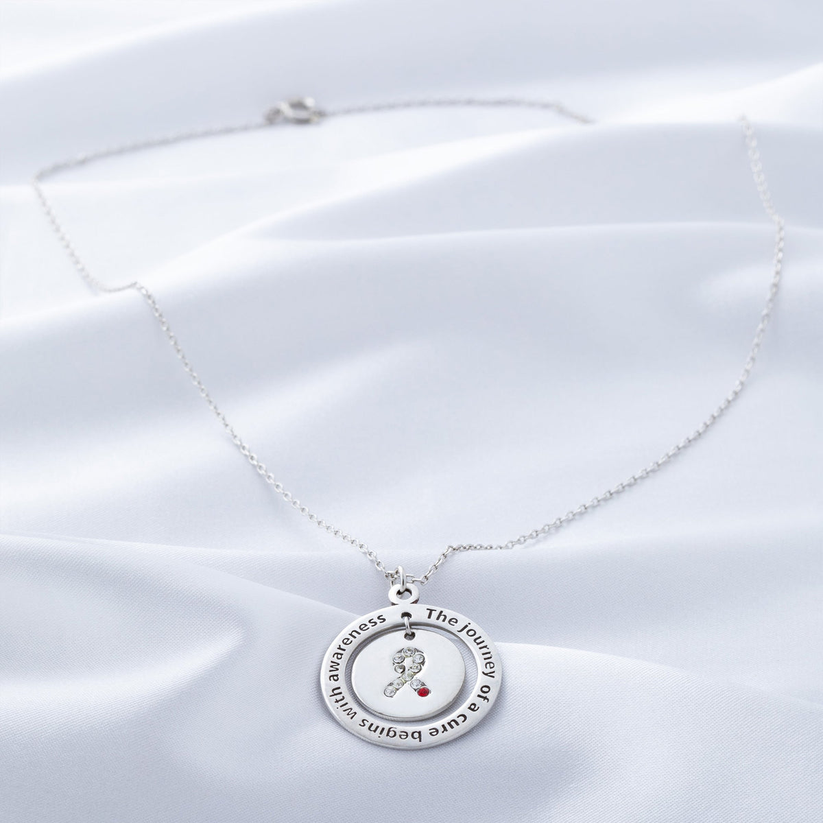 Diabetes Awareness Pewter Necklace