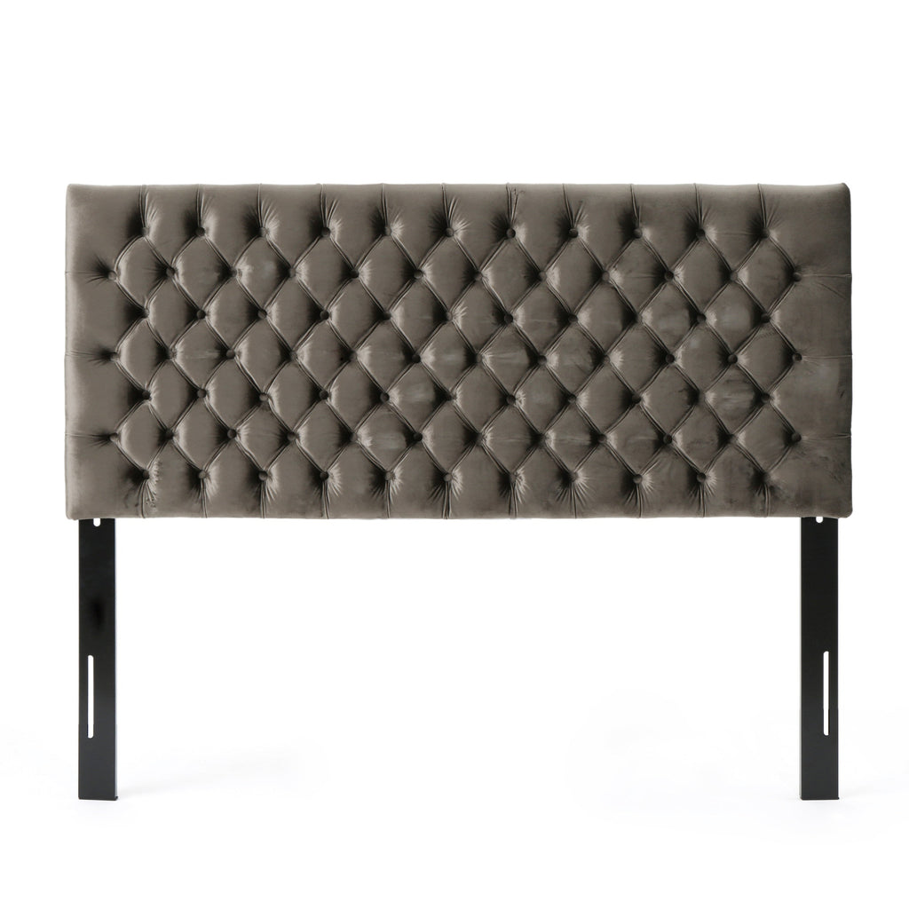 Tufted Upholstered Queen Size Bed Headboard