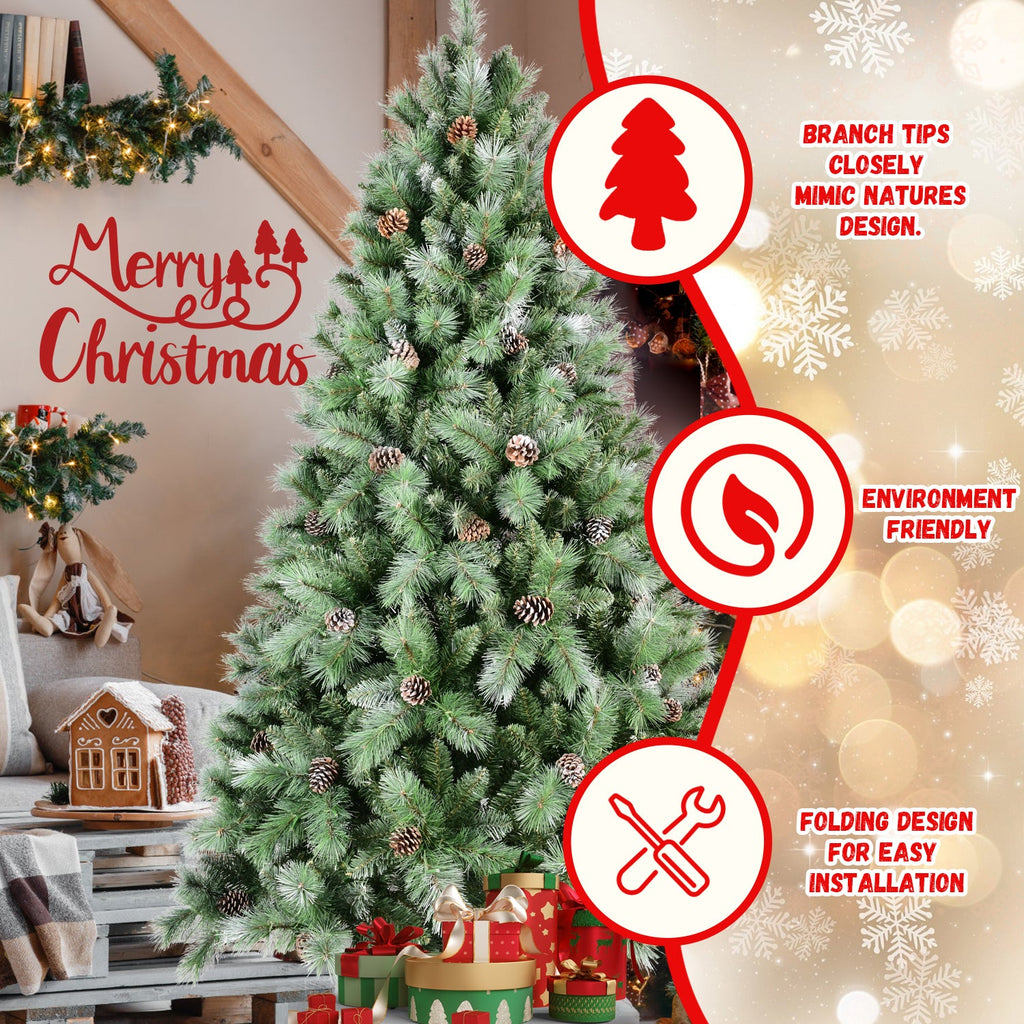 7FT Christmas Tree with 82 Pine Cones