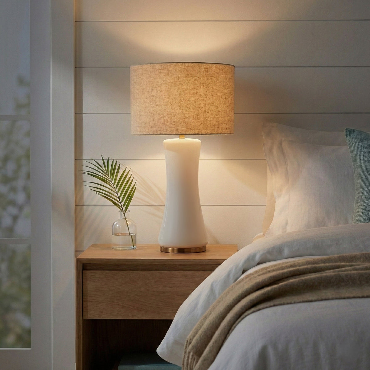 Cascade Glass Lamp Golden Base