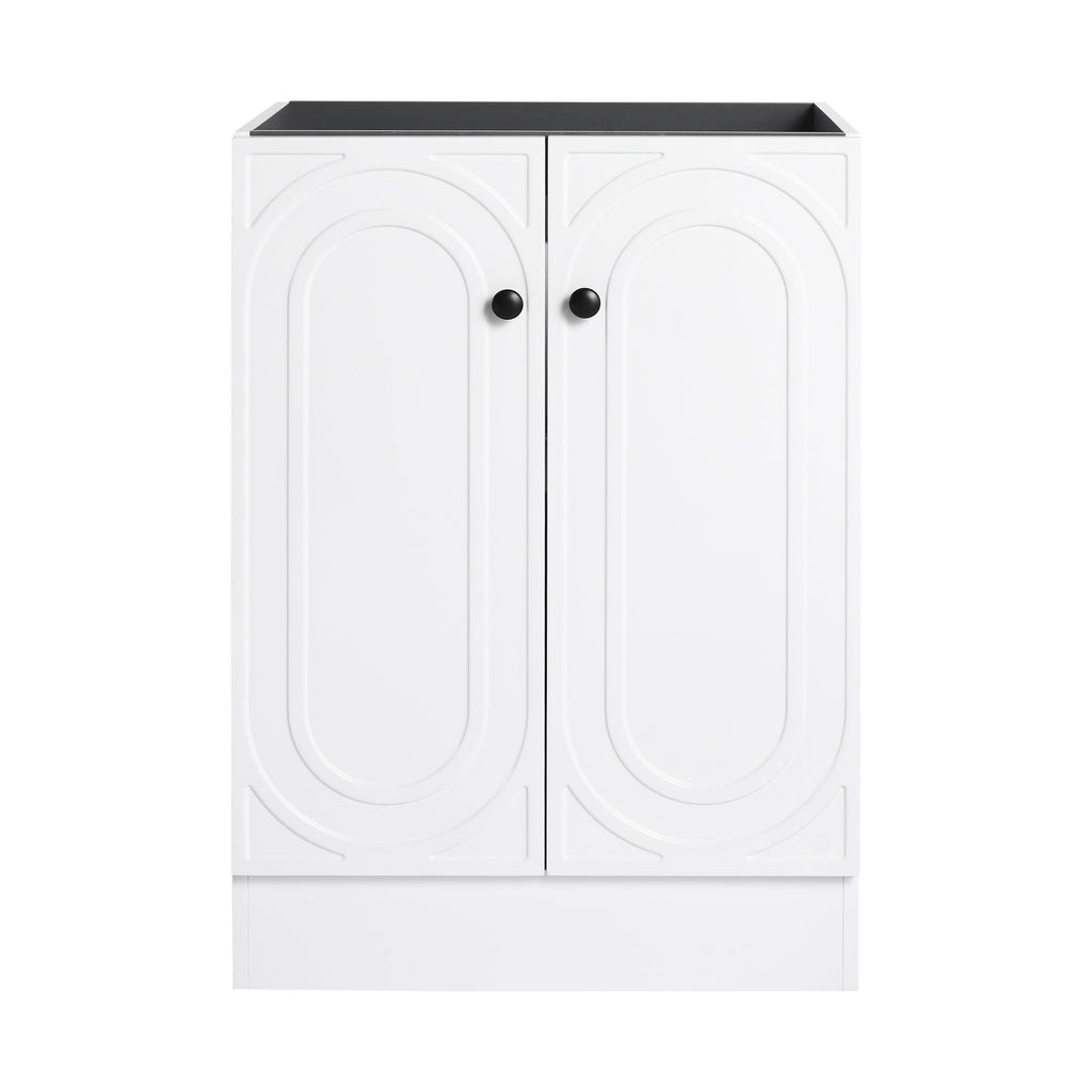 24" Freestanding Bathroom Vanity & 2 Soft-Close Cabinet Doors