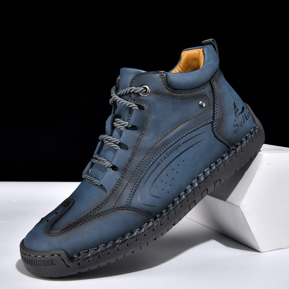 Plus-size Mens Fashion With Hand-stitched Soles