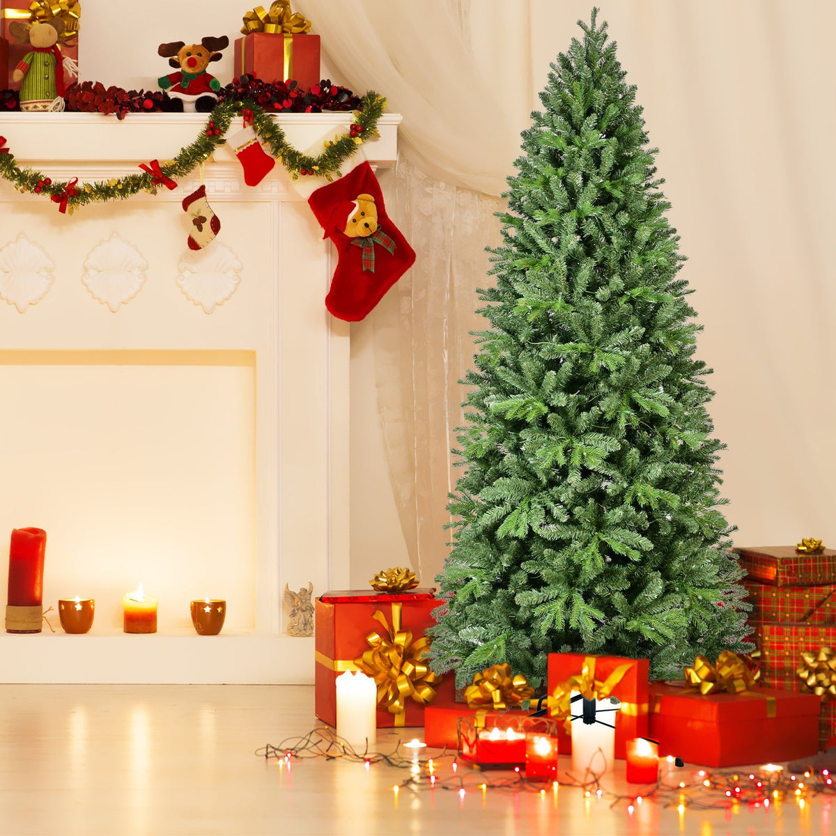 6FT Christmas Tree with 1032 PE+PVC Tips