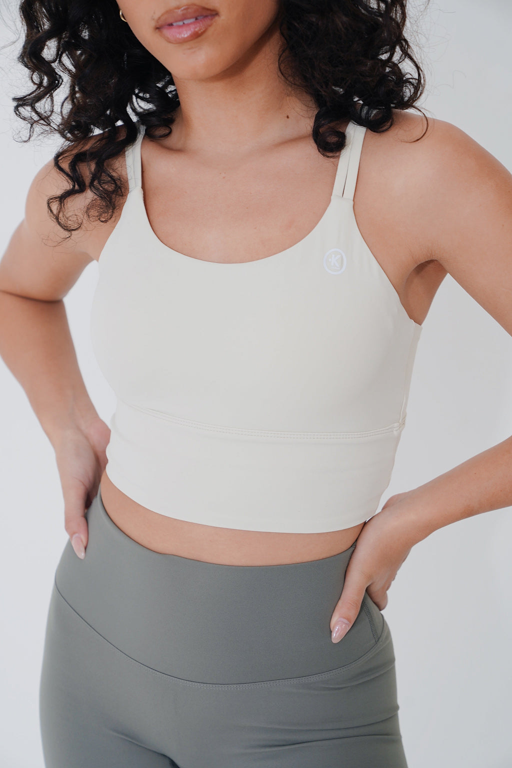 I Am Confident White Cropped Tank