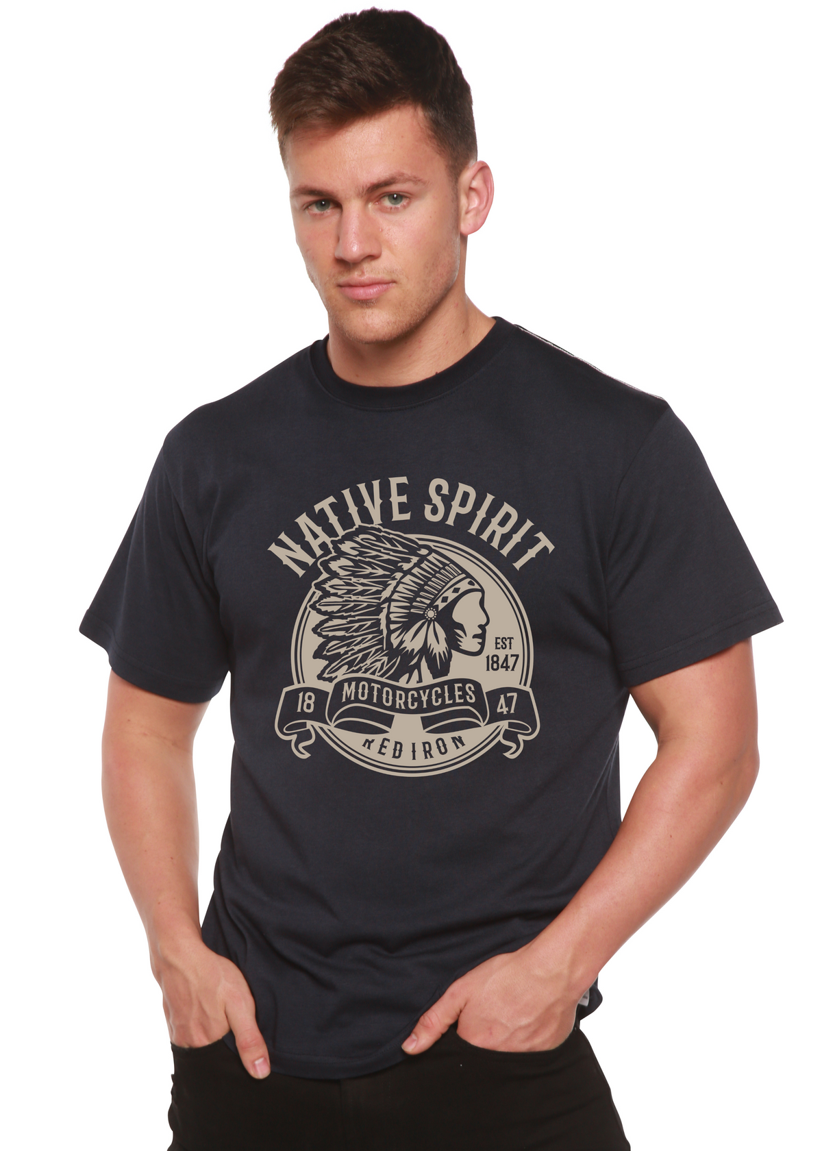 Native Spirit Spun Bamboo® Men's Bamboo Viscose/Organic Cotton Short Sleeve Graphic T-Shirt
