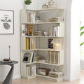 90cm Extended Size 5-Tier L-Shaped Corner Bookshelf