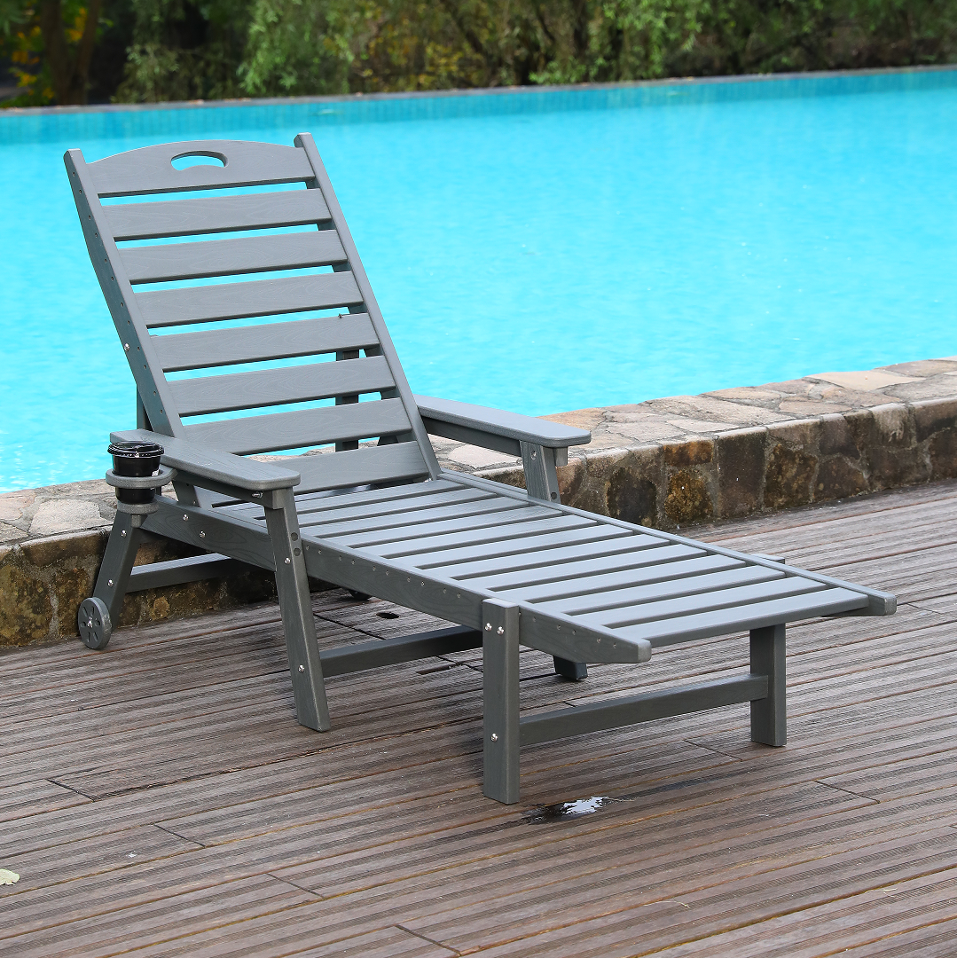 HDPE Chaise Lounge Chair Outdoor