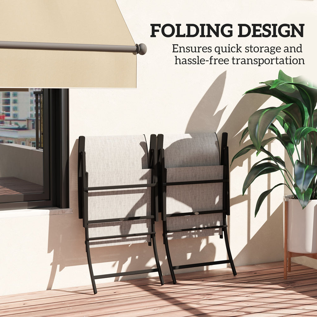 Outsunny Folding Patio Chairs Set of 2