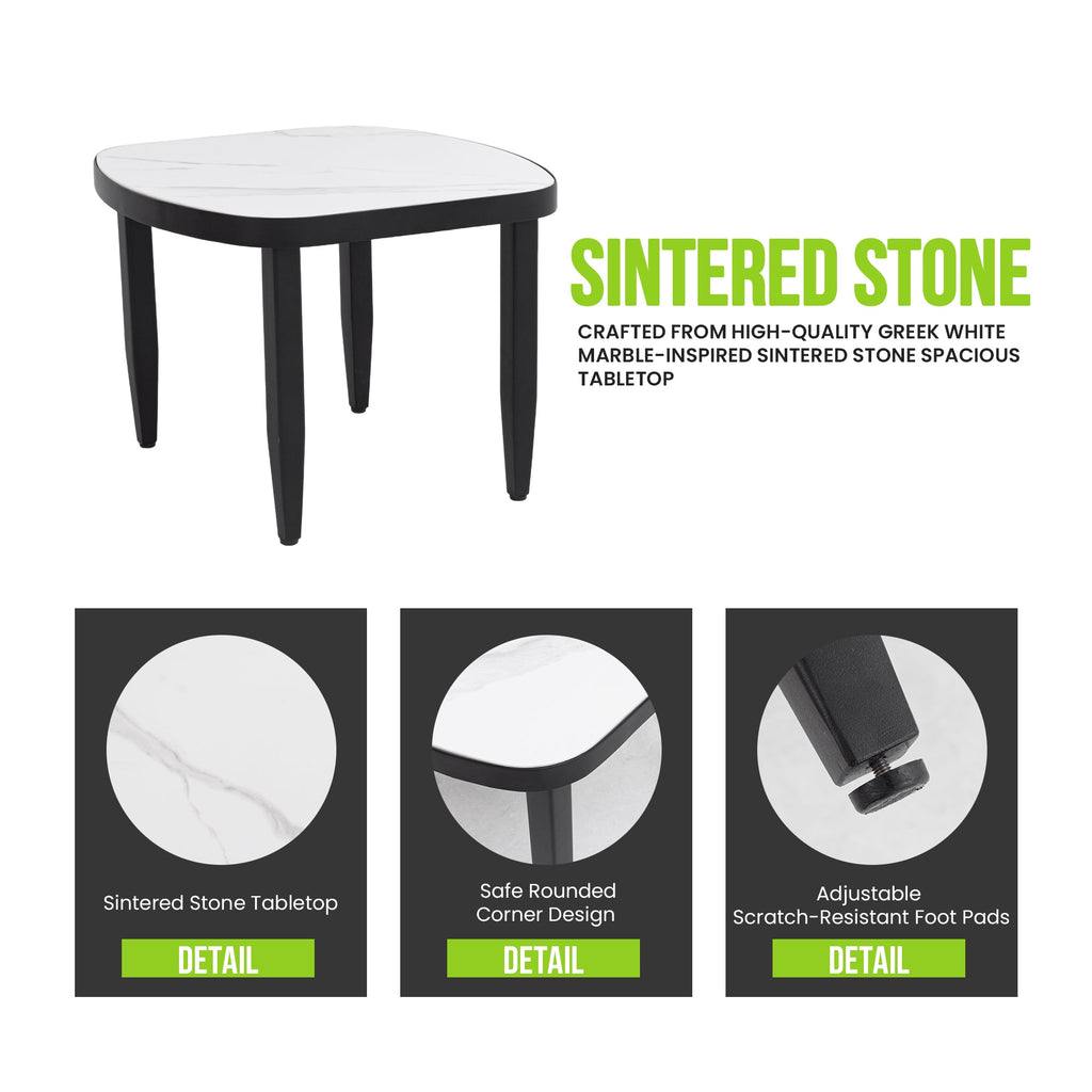 Modern Outdoor Elegance Arc 23.6'' Side Table