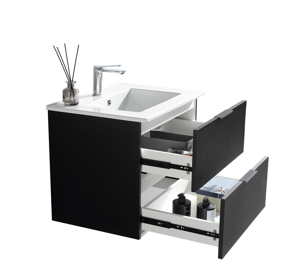 24 Inch Bathroom Vanity Cabinet With Ceramic Sink