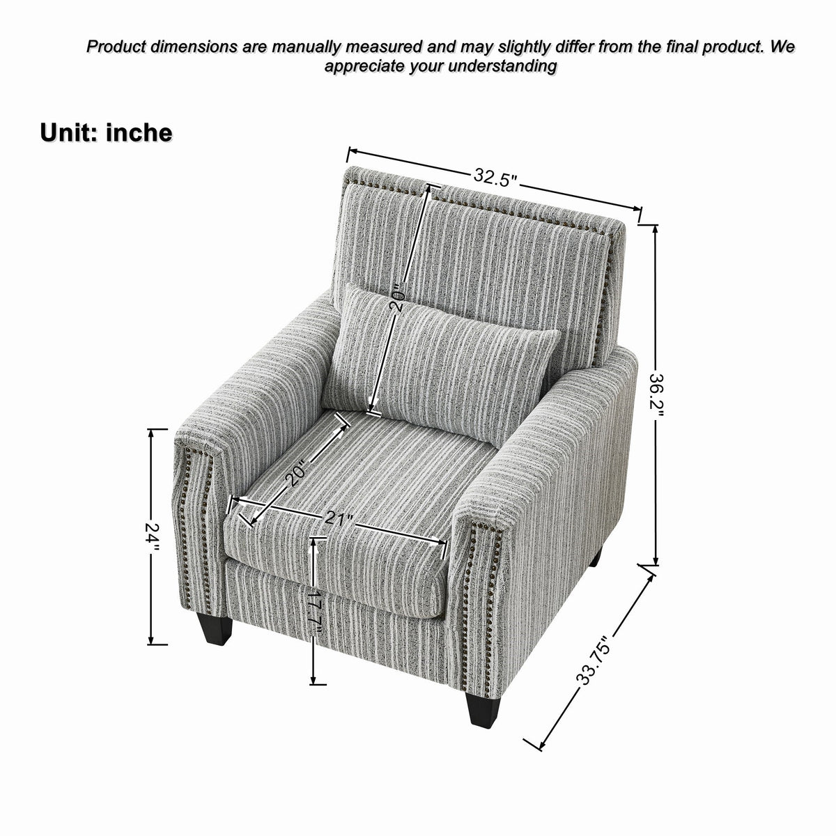 Modern Accent Chair with Arms