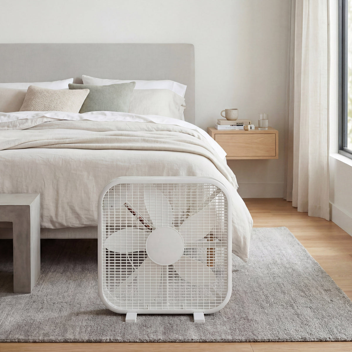 20 Inch Box Fan - 3-Speed Portable Cooling Fan with Carry Handle