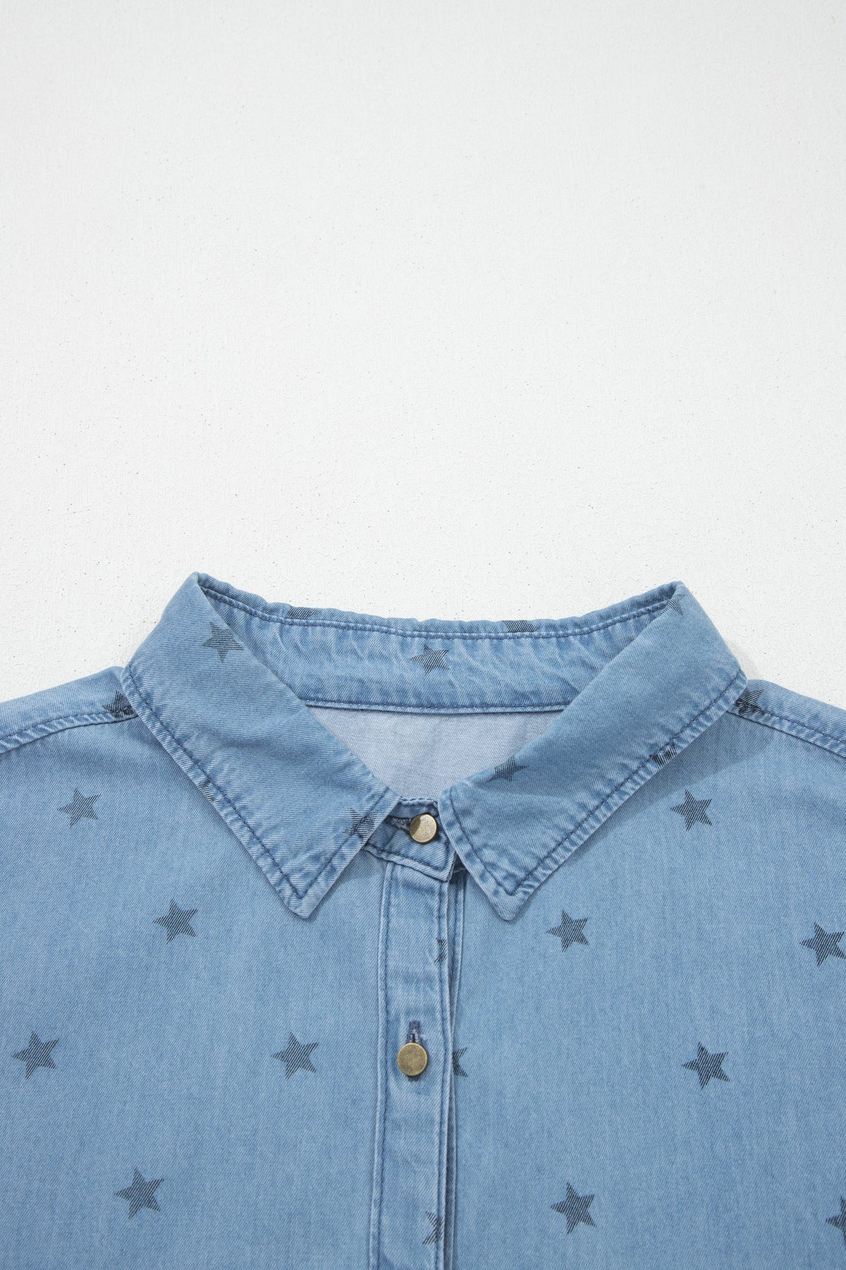 Star Denim Double Chest Pocket Short Sleeve Shirt